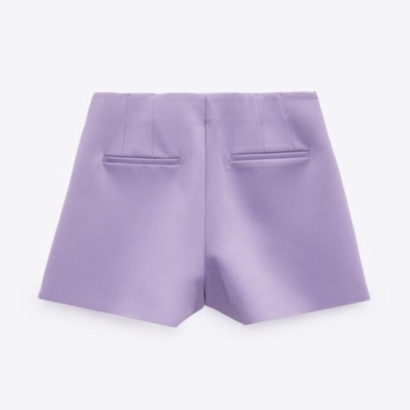ZARA • Lavender/Lilac/Purple High-Waisted Mini Shorts - Picture 6 of 16